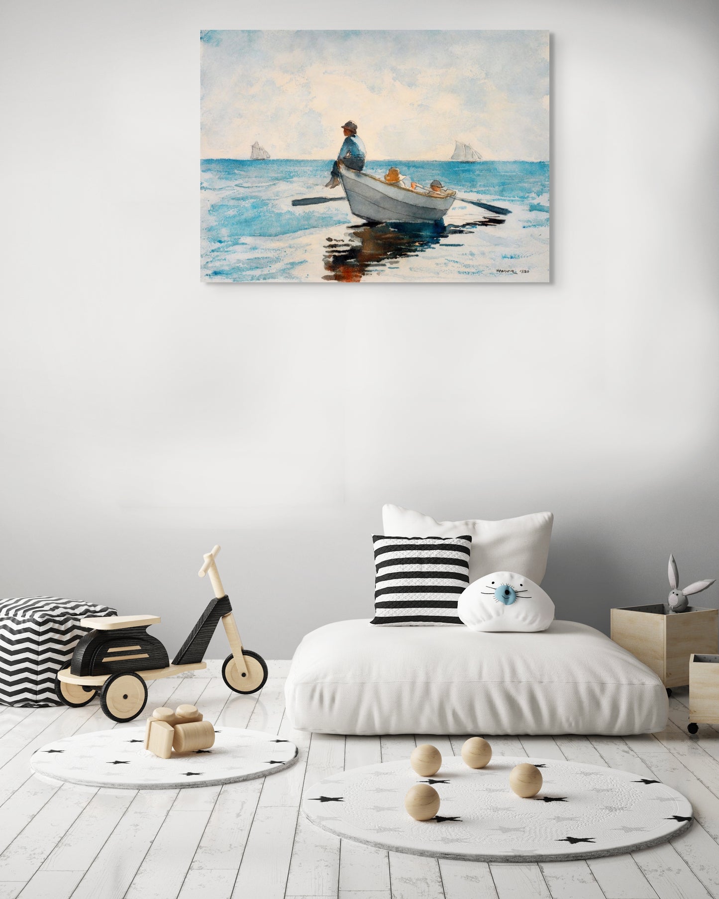 BOYS IN A DORY WALL ART